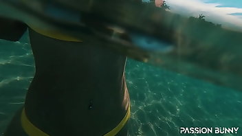 Underwater Outdoor Brunette Public 